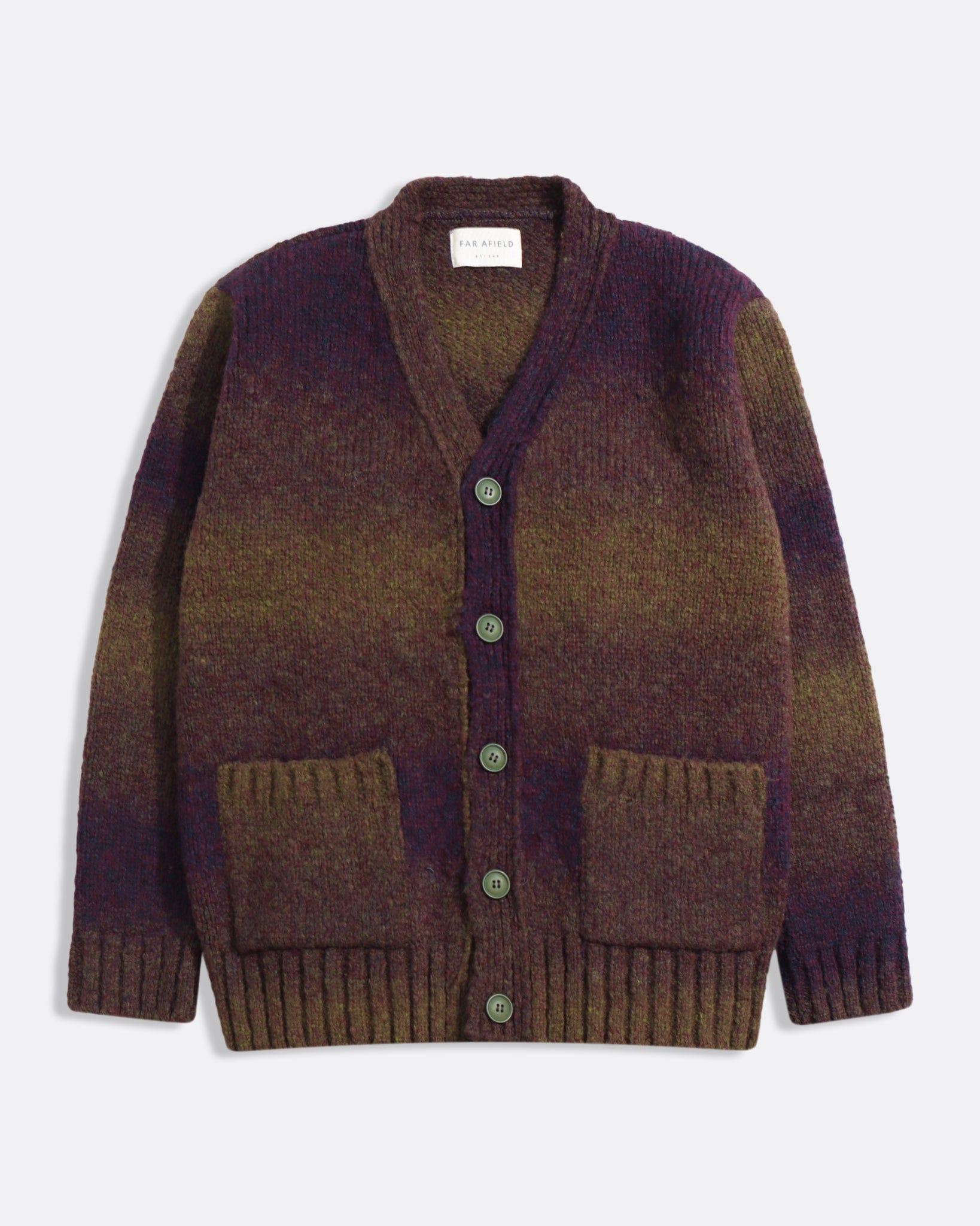 Buckley Cardigan Brushed Ombre Purple/Green