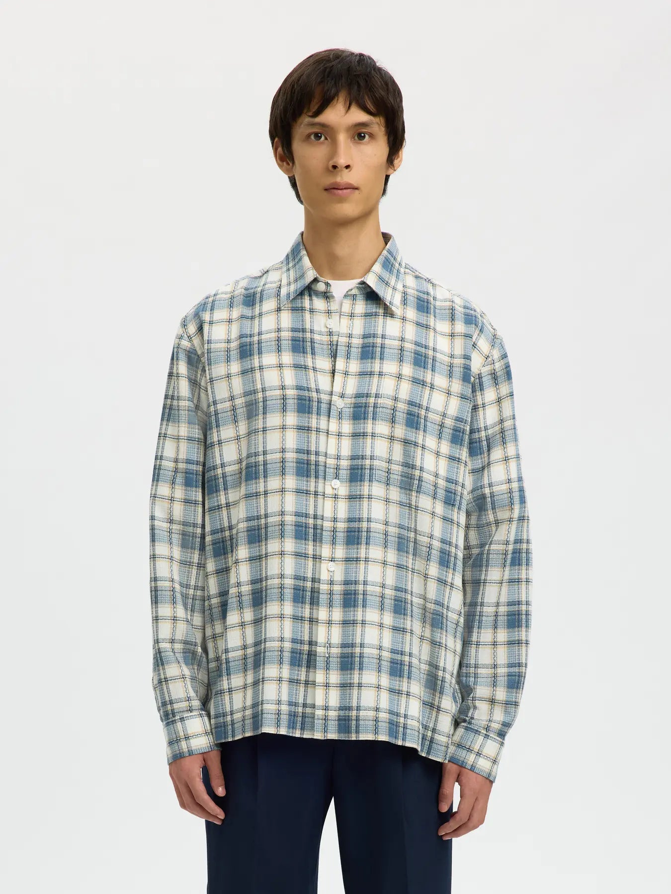 Rlx Landon Check LS Shirt Egret Blue Mirage/Multi Check