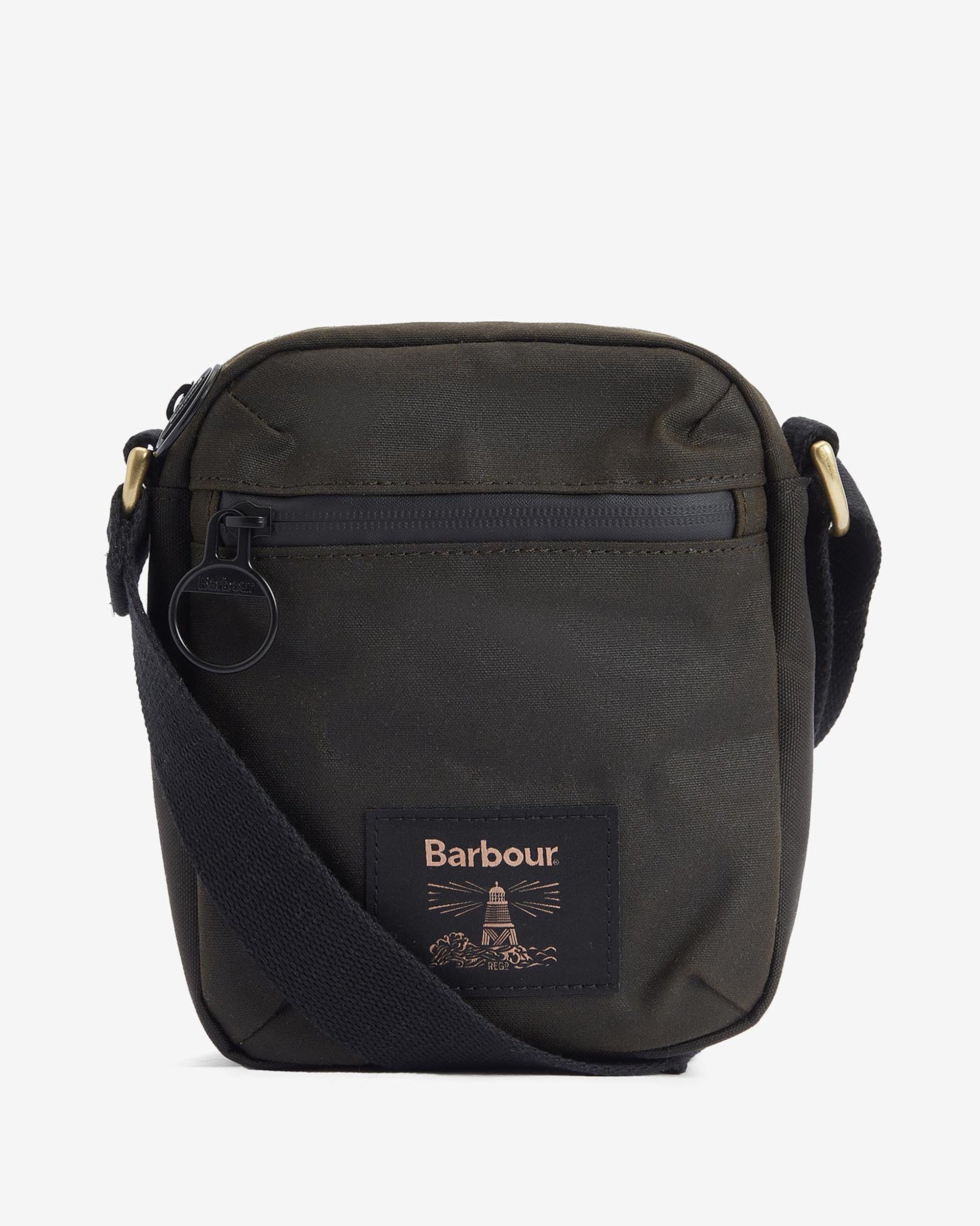 Field Waxed Crossbody Bag Olive/Black