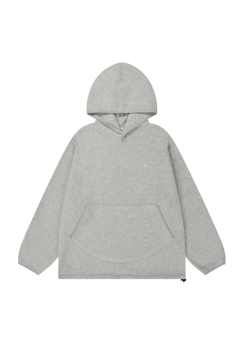 Sunrise Fleece Button Hoodie Melange White