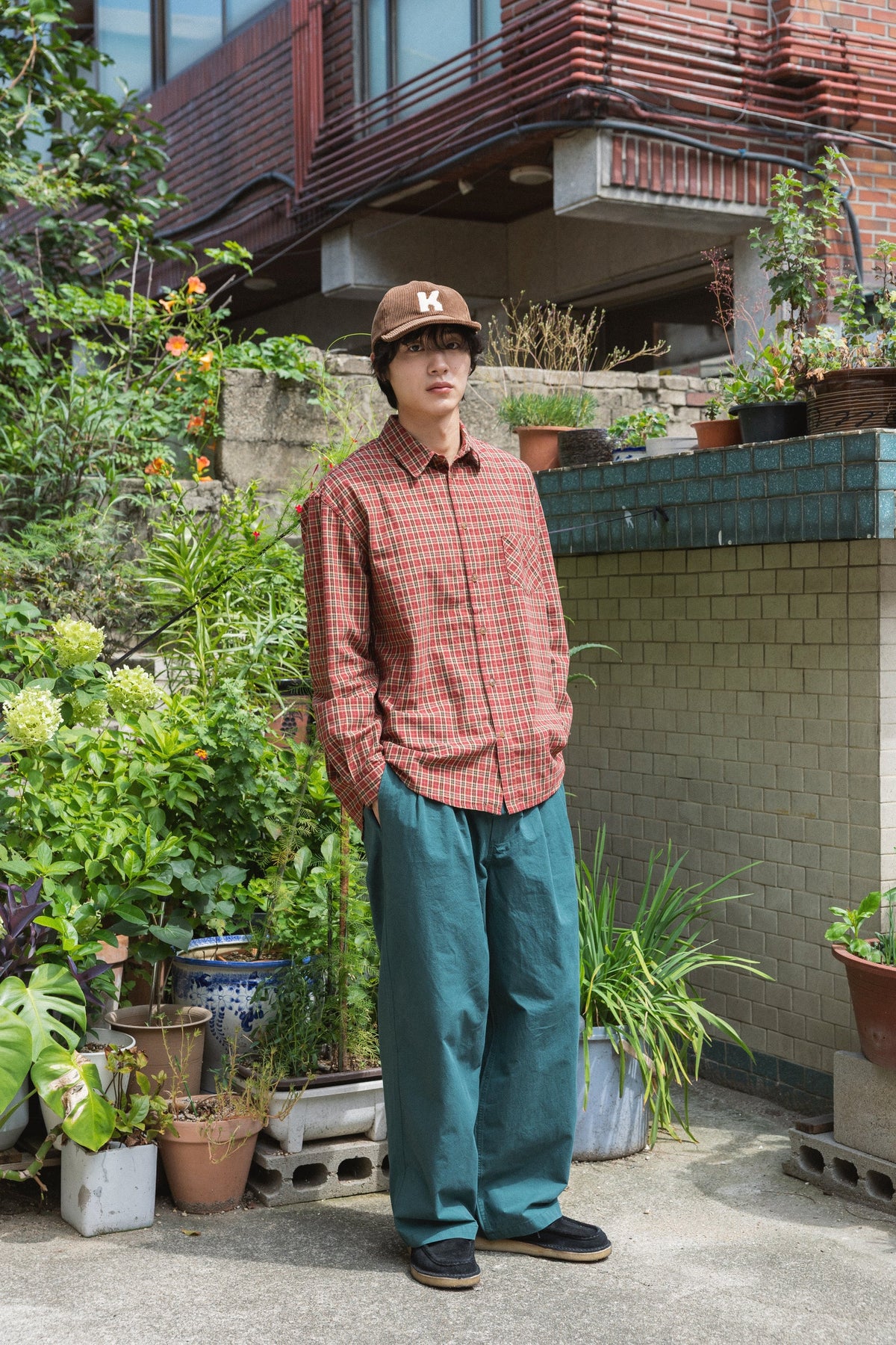 Flannel Check Shirt Plum