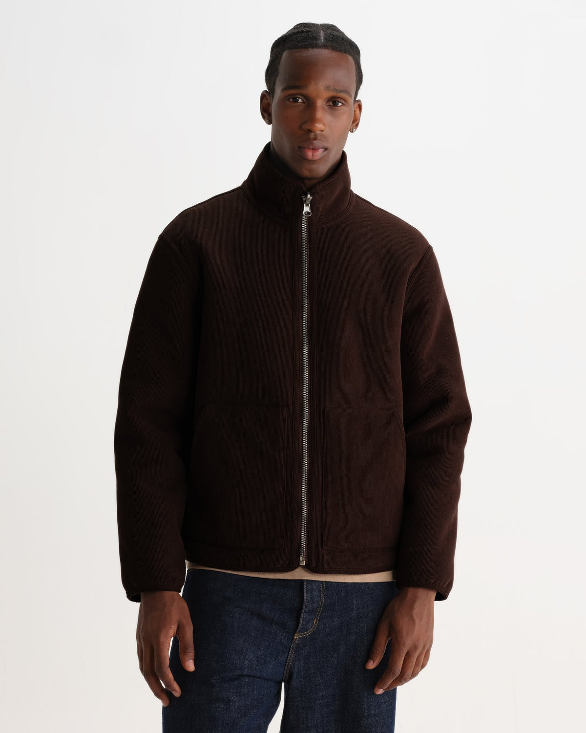 Killick Jacket Reversible Bord Cord Chocolate Brown