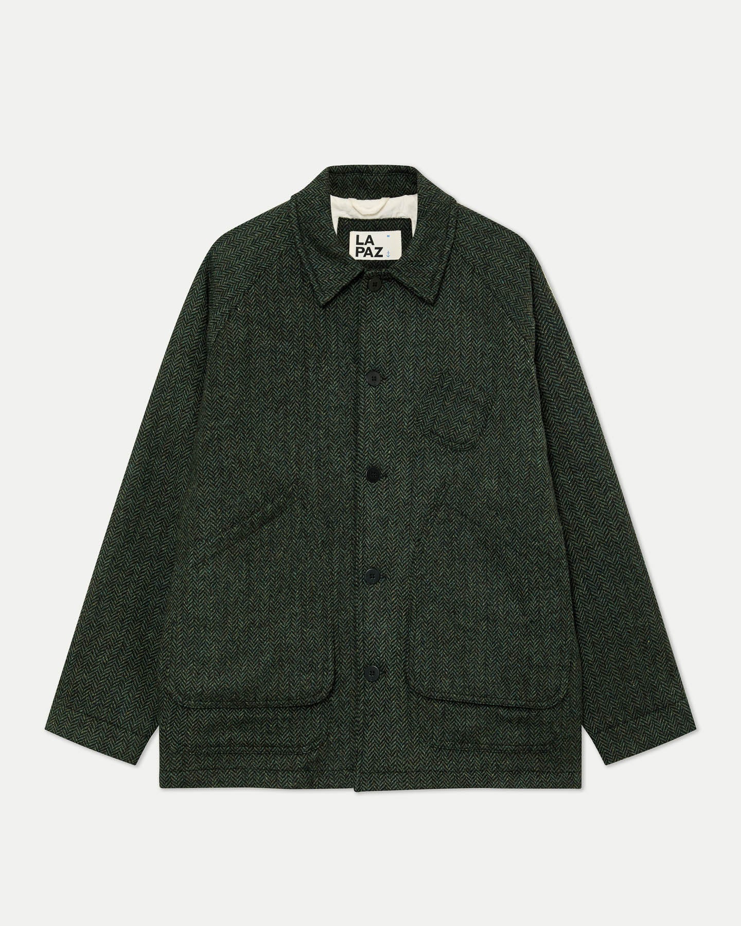 Mantero Expedition Jacket Black/Green Herringbone