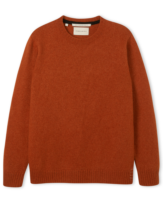 Merino Wool Makers Crew Jumper Orange