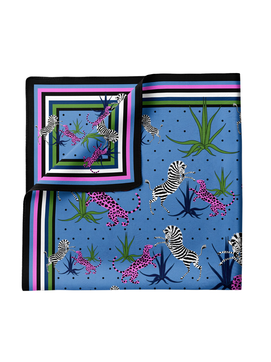 Jungle Fiordaliso Pocket Square