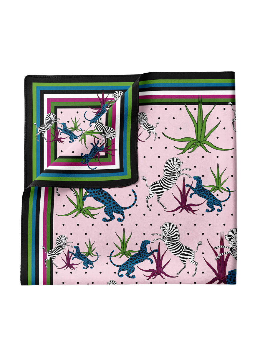 Jungle Rosa Pocket Square