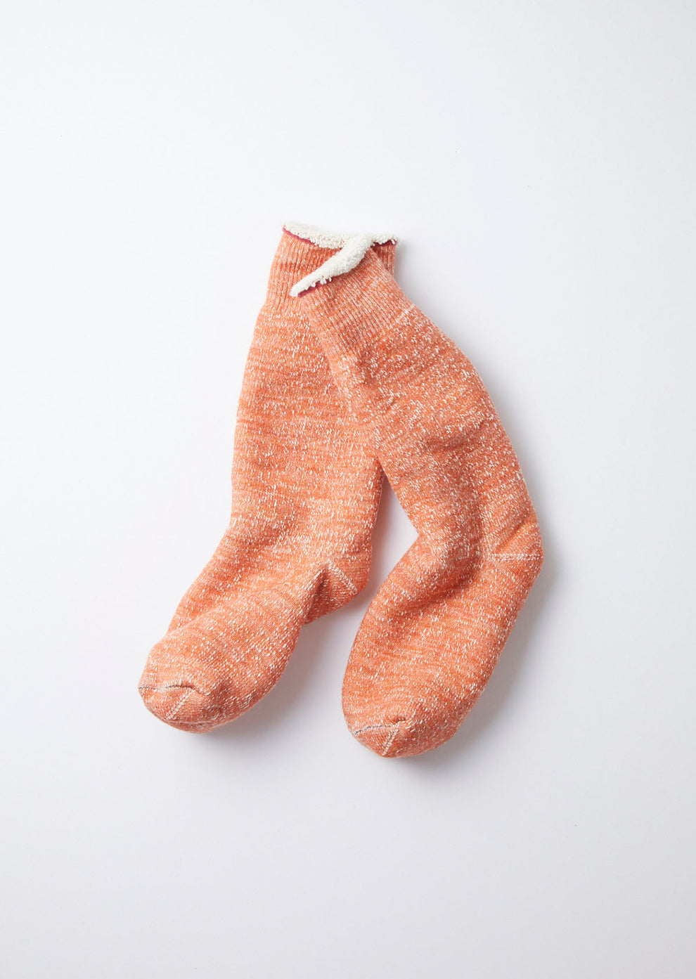 Double Face Crew Socks Orange