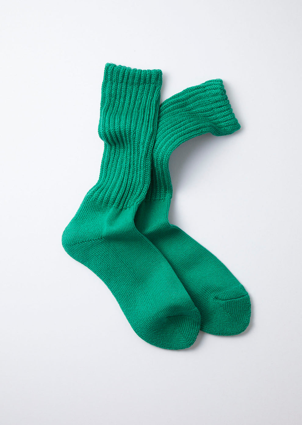 Loose Pile Crew Socks Green