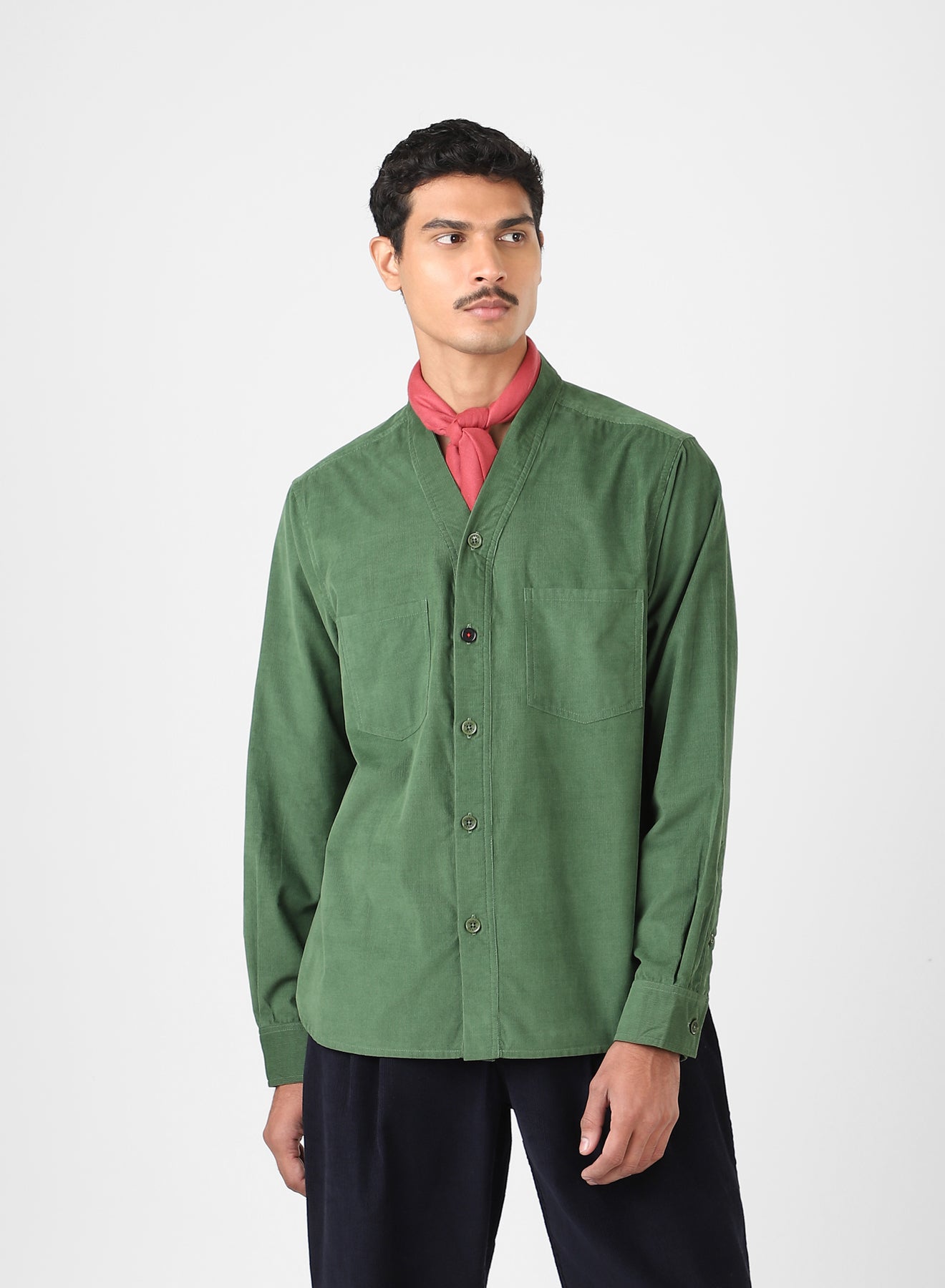 Ryoko Shirt Cord21 Green