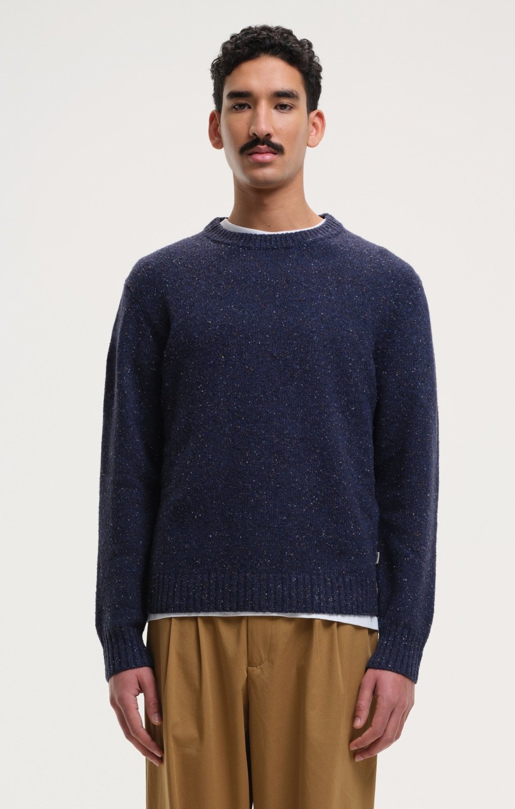 Starry Night Navy Speckled Crew Knit