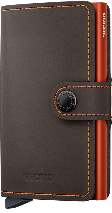 Miniwallet Matte Truffle & Orange