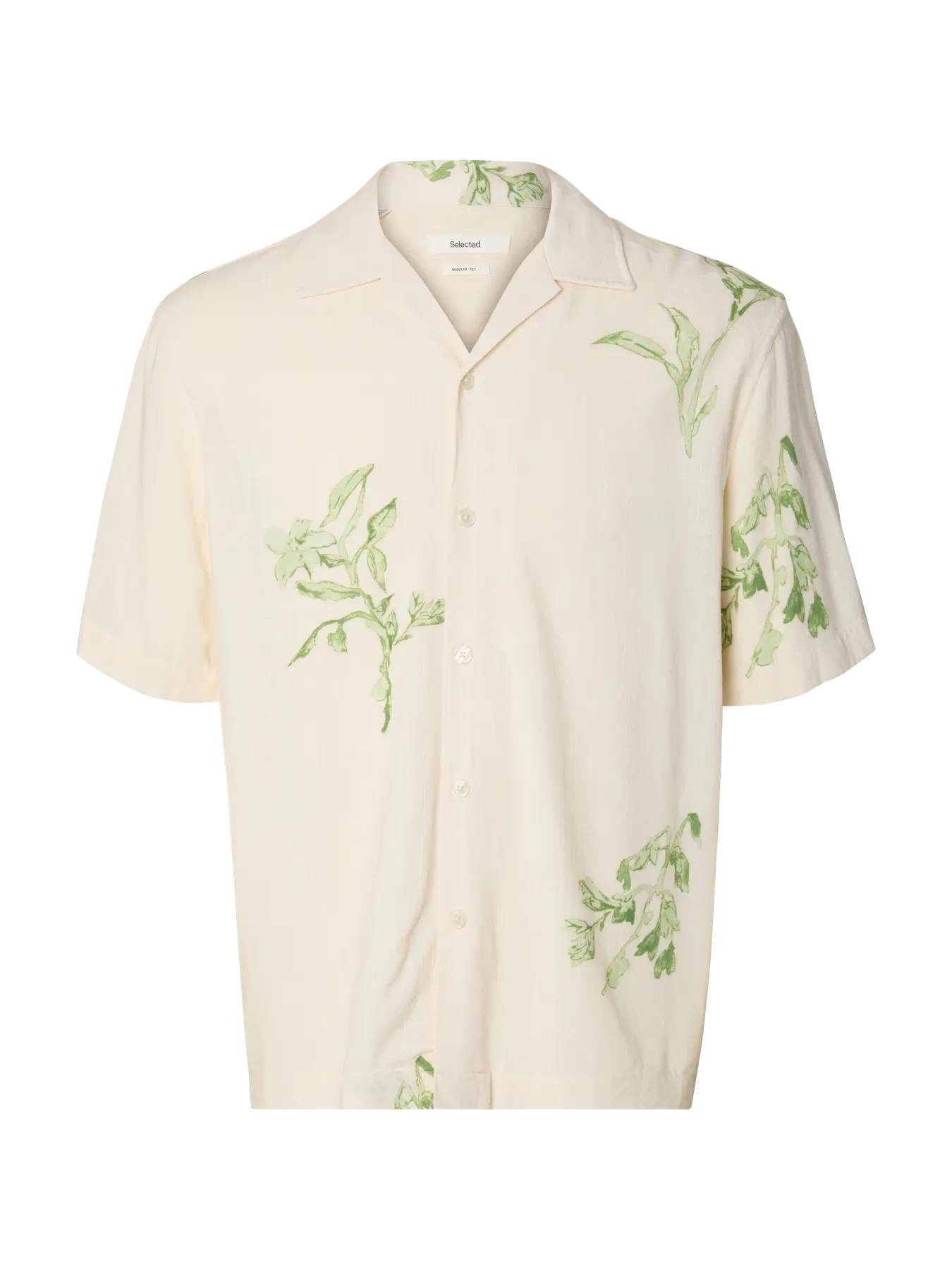 Reg Terry AOP SS Shirt Egret/Aspen Green Florals