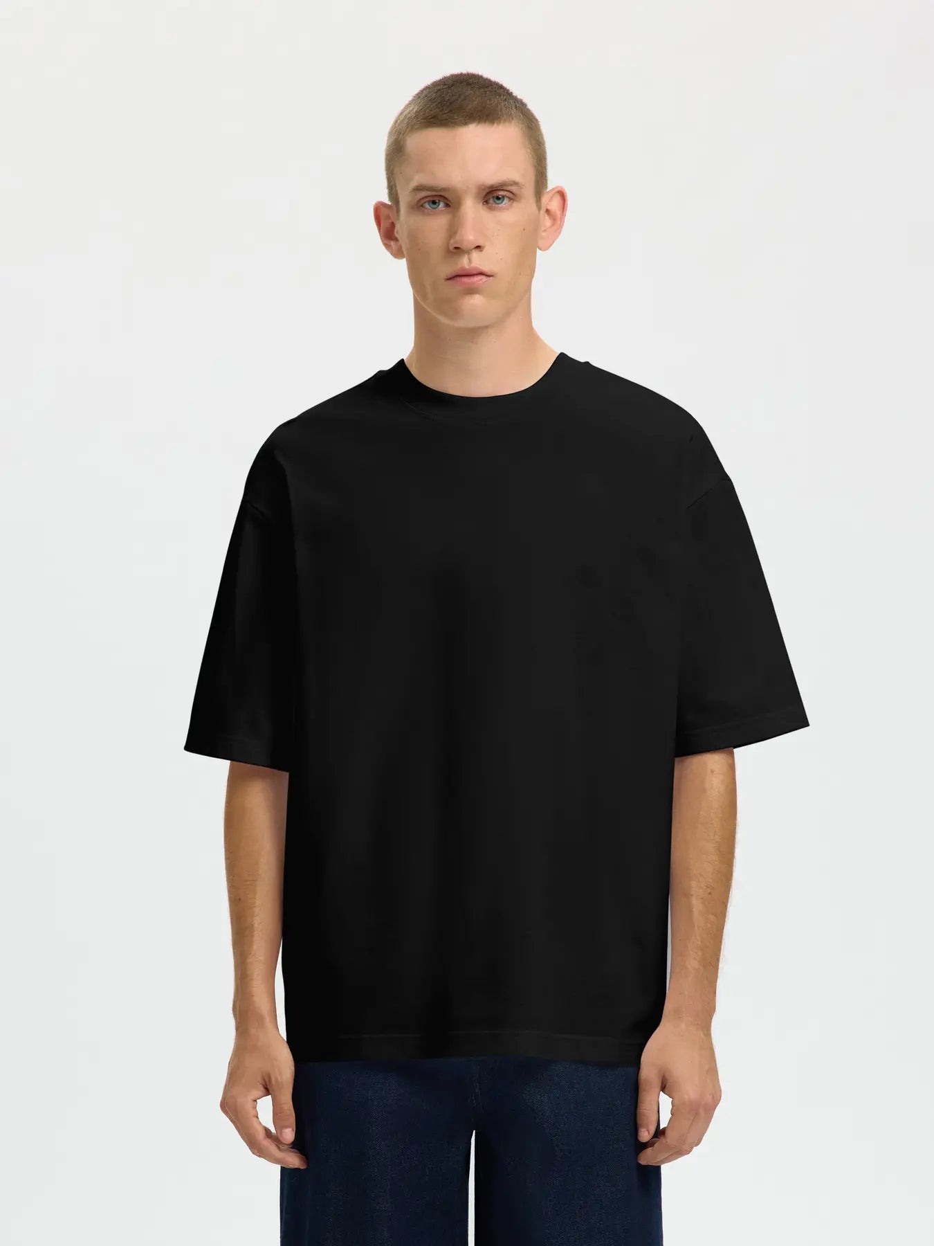 Relax Aspen 2 Ply SS O Neck T Shirt Black