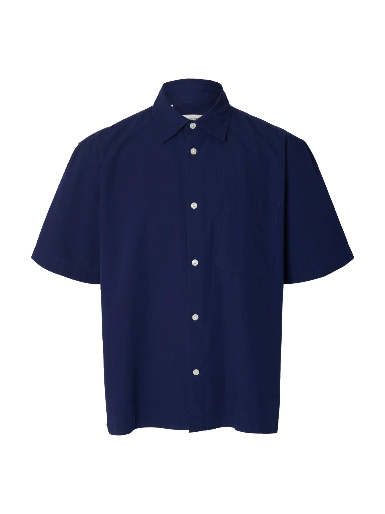 Rlx Stuart Seersucker SS Shirt Ocean Cavern