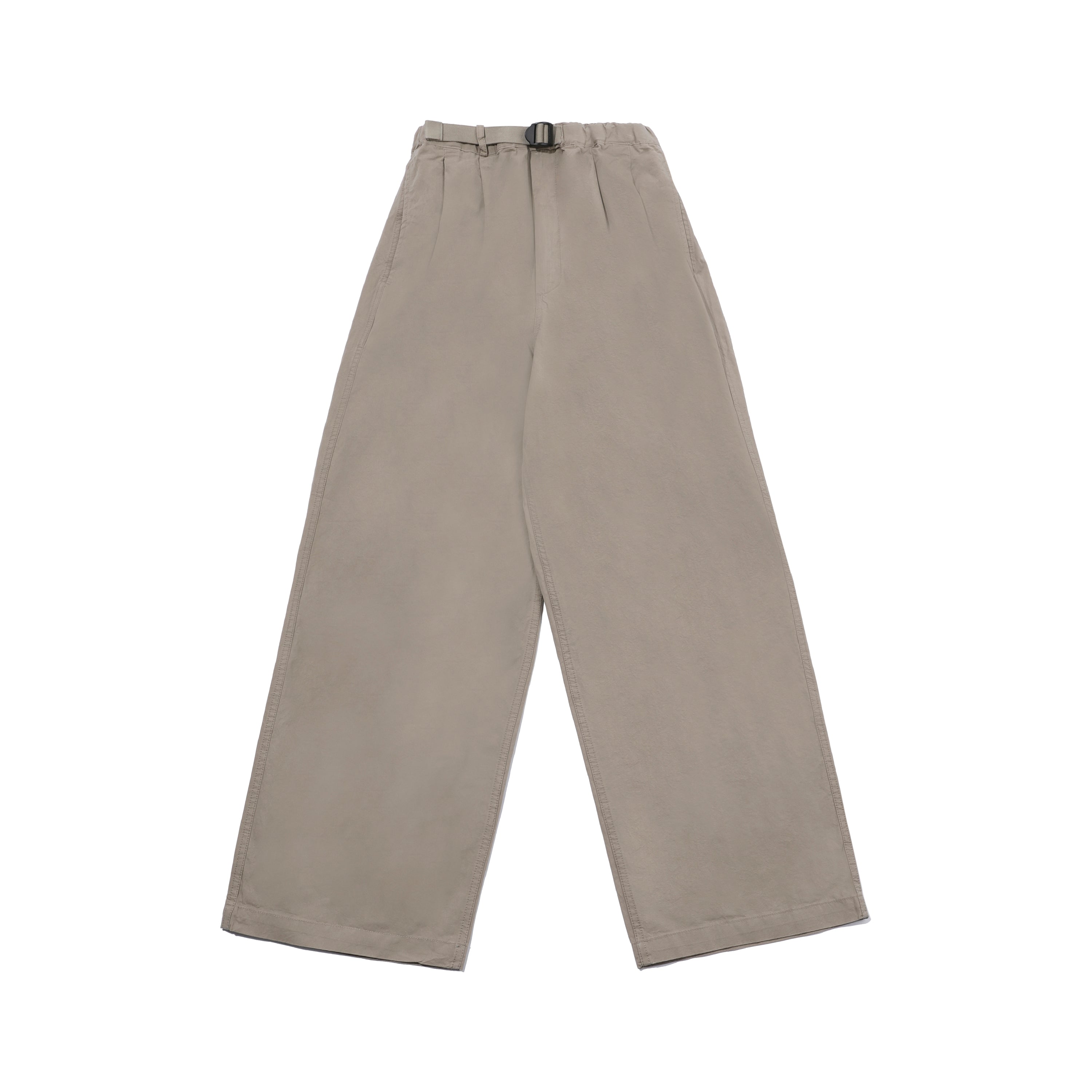 Beige Two Tuck Wide Fatigue Pants