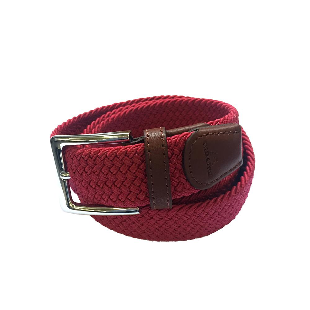 Burgundy Woven Belt
