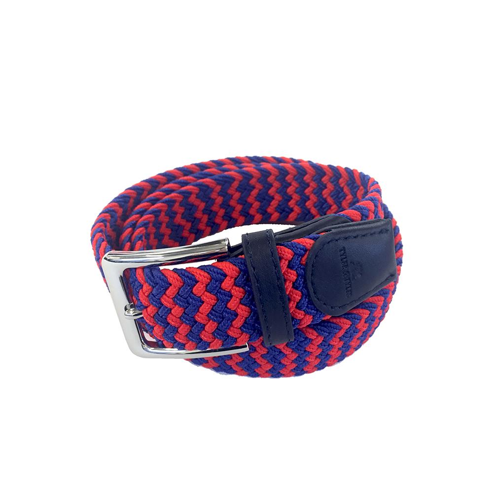 Red and Blue Zig Zag Woven Belt